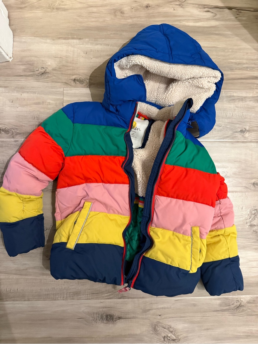 Kids Boden rainbow winter jacket - read description!!!!